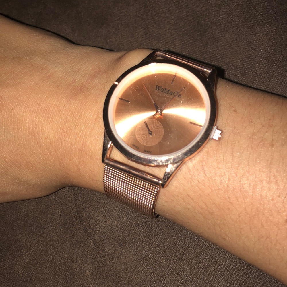 Rose gold watch